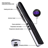 Wireless Beard Brush Dropshipping Travel Customized Cordless Electric Hair Straightener Comb