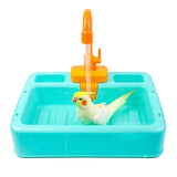 Creative Parrot Perch Shower Pet Bird Bath Cage Basin Parrot Bath Basin Parrot Shower Bowl Birds Accessories Parrot Toy