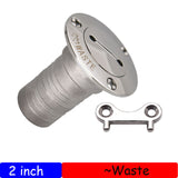 316 Stainless Steel Fuel Water Waste Diesel Gas Key Cap Filler Marine Boat Hardware Deck Filler for Vans Boat Yacht