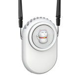 HAEGER-Portable Mini Handheld Air Cooling Fan Personal Hanging Neck Fan USB Sports Fan Necklace Air Cooler for Travel