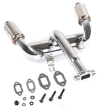 CNC Metal 2X Twin Exhaust Pipe With Muffler For 1/5 HPI Rovan Baja 5B 5T 5SC RC