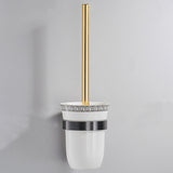 Bathroom Hardware Kit Punch-Free Triangle Space Aluminum Bathroom Shelf Towel Rack Hook Rack Black Gold Tissue Box Toilet Brush