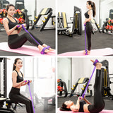 4 Tube Tension Trainer Elastic Rope Leg Tension Rope  Tension Resistance Yoga Sit-up Aids Good Helper For Body Shaping