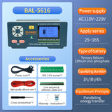 SUNKKO 5616 2S-16SLi ion Lifepo4 lithium battery pack capacity repair 5A current battery voltage balancer