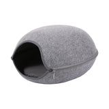 Detachable Cat Bed Breathable Cat Pet Cave Dog Cat Sleeping Bed Natural Felt House With Cushion for Pets Cats Pet Accessories