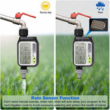 Rainwater Sensor Function Child Lock Mode Digital Water Timer IP65 Waterproof For Garden Lawn Watering System Irrigation Timer