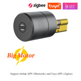 Tuya Zigbee Optional Smart Remote Control Automatic EU Cylinder Lock Airbnk M501 Big Motor Power Fingerprint Password Lock