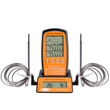 Digital BBQ Dual Probe Thermometer Wireless Kitchen Oven Food Cooking Grill Smoker Meat Thermometer Meter Gauge Tool