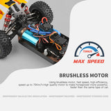 WLtoys 144010 144001 75KM/H 2.4G RC Car Brushless 4WD Electric High Speed Off-Road Remote Control Drift Toy with 3000mAH Battery