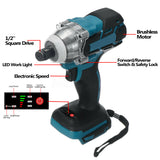 1/2" 520Nm Brushless Cordless Impact Wrench Body For Makita 18V Li-ion Battery Impact Wrench Electric Hand Tool Parts