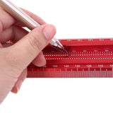 300/400mm Aluminum Alloy Woodworking Marking T-Ruler Scriber Square Hole Scribe Precision Marking Gauge Rules Measuring