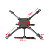 LJI X4 PRO Upgraded 400 / 450 / 500 / 550mm Wheelbase Carbon Fiber 4-Axle Frame Support 2212/2216 Motor for RC Quadcopter Drone