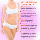 Body Brush for Wet or Dry Brushing Natural Bristles Exfoliating and Massaging for Lymphatic Drainage,Cellulite,Dry Skin Massager