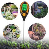 Soil PH Tester 4in1 Digital Soil Analyzer Multifunctional Soil Tester Sunlight Intensity PH Value Moistures Temperature Meter