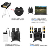 Night Vision Binoculars 4X Digital Zoom IR Night Vision Scope with 500m Full Dark Distance Camera Video Modes with 32GB TF Card