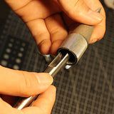 Leather Round Hole Punch Polisher Grinder DIY Leather Punch Sharpening Tool Punch Manual Polishing Tool
