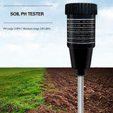 High-precision 2-in-1 PH Tester Acidity Meter Humidity Detector Flower Soil EC Soil Tester 3-8 PH for Garden Greenhouse