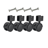 4Pcs/Lot 1.5" 2" Baby Crib Bed Splint Wheel Caster universal furniture Castor Brake Black