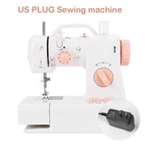 INNE Electric Sewing Machine Mini Small Portable Multifunctional Household Pedal Handmade Repair With Night Light For Beginners