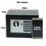 Digital Safe Box Mini Steel Safes Money Bank Small Household Password Key Safety Security Box Keep Cash Jewelry Document