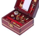 1pc Mini Jewelry Box Model Dollhouse Miniatures Children DIY Miniatures Doll House Furniture Toy House 1:12 Accessories
