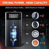 CARSUN Car Electrical Air Pump Fast Inflation 4000mAh Portable Wireless Tire Inflator Air Compressor Motorcycle Bicycle Balls