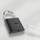 Smart Padlock Quickly Unlock Zinc Alloy Metal Self-imaging Chip 10 Fingerprints Keyless USB Charging Door Lock Fingerprint