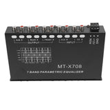 Car Audio Equalizer, Adjustable EQ Car Amplifier Graphic Equalizer With CD/AUX Input Select Switch,Black