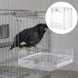 1pc Bird Parrot Birdcage Hanging Transparent Bird Cage Shower Box Bathing Box Bathing Tub for Pets Parrots Birds
