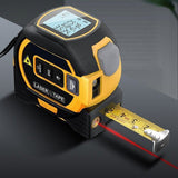 ABS Manganese Steel Wire Belt 3 In 1 Laser Rangefinder 5m Tape Measure Ruler Infrared 60m Range Finder Tools 85*82*56mm