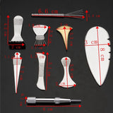 9Pc/Lot Stainless Steel Gua Sha Scraper Physical Therapy Fascia Knife Myofascial Release IASTM Tools