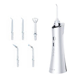 Cordless Water Flosser Teeth Cleaner Dental Oral Irrigator with 5 Jet Tips 3 Adjustable Modes