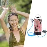2021 10/11L  Portable Outdoor Camping Shower Bag With Foot Pump And Shower Nozzle For Beach Swim Travel Hiking