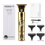 LCD Hair Clippers Professional Hair Cutting Machine Hair Beard Trimmer For Men Barber Electric Shaving T-Outliner Men