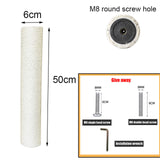 PVC Cat Scratching Post for Cat Tree DIY Cat Climbing Frame Replacement Post Sisal Rope Entangle Kitten Toy Scratch Furniture