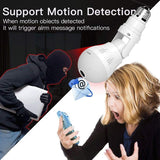 360°LED Light Wifi Camera 1080P Wireless Panorama Security CCTV Bulb Camera Fisheye Two-Way Intercom Night Vision Camera