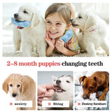 HOOPET Dog Teething Chew Toys Pea Shape Puppy Toothbrush 2-8 Months-Soothes Itchy Teeth and Painful-360°Puppy Teeth Cleaning
