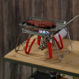 CAMPINGMOON Outdoor Camping Barbecue Grill Folding Garden Rack Grill Portable Furnace Bracket Family Party Garden Cooking Tool