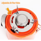 2000W Portable Mini Gas Heater Camping Stove Heating Cooker For Cooking Backpacking Ice Fishing Camping Hiking