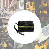 DCB102 Li-Ion Battery Charger Rapid 2 Slide Port 3A Charging Current USB for Dewalt 14.4V 18V Lithium Tool (EU Plug)