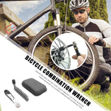 Multifunctional Bicycle Repair Tools MTB Mountain Bike Ratchet Wrench Spanner Screwdriver Bit Storage Hard Shell Bag Kit