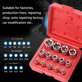 14PCS Chrome-vanadium Steel Electric Wrench Socket Set Household Automobile Motorcycle Repairing Maintenance Tool Accessory Kit