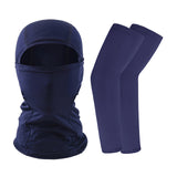 Summer Face Cover Arm Sleeves Set Women Men Breathable Face Sun Protection Long Arm Sleeves for Camp Cycling Mounteering Fishing
