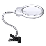 Magnifying Glass Clamp Large Lens LED Lighted Lamp Top Desk Jewelry Magnifier Magnifying Glass And Clamp