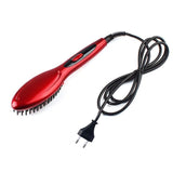 Digital Electric Hair Straightener Brush Comb Detangling Straightening Irons Hair Brush EU Plug