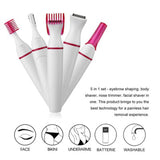 5 in 1 Trimmer Razor for Eyebrow Underarm Multifunction Women Hair Removal Electric Shaping Female Shaving Machine Mini Shaver