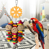 Pet Chewing Wood Blocks Rattan Ball Play Toy Parrot Bird Climbing Cage Hangings For Pet Products Bird Accessories