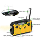 Emergency Radio 2500mAh-Solar Hand Crank Portable AM/FM/NOAA Weather Radio with Flashlight&amp;Reading Lamp Cell Phone Charger