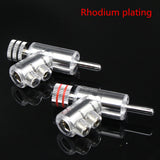4Pcs Speaker Cable Plug Gold Plated Rhodium Plated Banana Plug HiFi Audio Line Connector