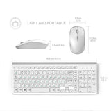 2.4G Wireless Keyboard  Mouse Combo Russian Language  Protable Mini Multimedia Keyboard Mice Set for Windows, PC, Laptop,Tablet